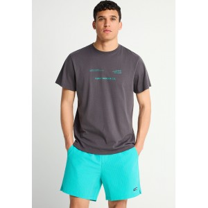 Funky Buddha Print T-Shirt Ανδρικό (FBM013-033-04-DK-GREY)