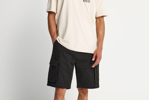 Funky Buddha Ανδρική Βερμούδα Cargo (FBM013-038-03-BLACK)