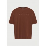 Funky Buddha Ανδρικό Κοντομάνικο T-Shirt Καφέ