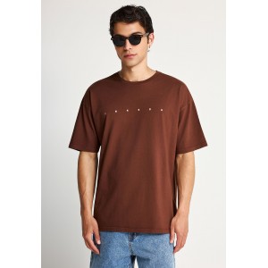 Funky Buddha Oversized Print T-Shirt Ανδρικό (FBM013-039-04-BRUNETTE)