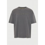 Funky Buddha Ανδρικό Κοντομάνικο T-Shirt Γκρι Σκούρο