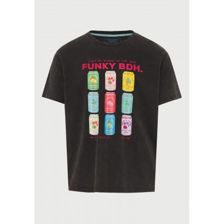 Funky Buddha Ανδρική Μπλούζα Κοντό Μανίκι Και Τύπωμα 