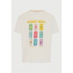 Funky Buddha Ανδρικό Κοντομάνικο T-Shirt Εκρού