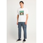 Funky Buddha Ανδρικό Κοντομάνικο T-Shirt Εκρού