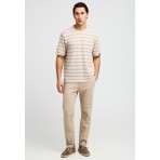 Funky Buddha Ανδρικό Κοντομάνικο T-Shirt Μπεζ