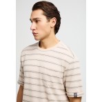 Funky Buddha Ανδρικό Κοντομάνικο T-Shirt Μπεζ