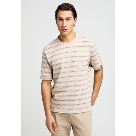 Funky Buddha Ανδρικό Κοντομάνικο T-Shirt Μπεζ