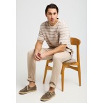 Funky Buddha Ανδρικό Κοντομάνικο T-Shirt Μπεζ