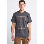 Funky Buddha Ανδρικό Κοντομάνικο T-Shirt Ανθρακί