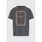 Funky Buddha Ανδρικό Κοντομάνικο T-Shirt Ανθρακί