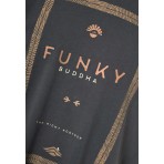 Funky Buddha Ανδρικό Κοντομάνικο T-Shirt Ανθρακί