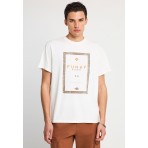 Funky Buddha Ανδρικό Κοντομάνικο T-Shirt Εκρού