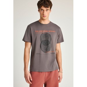 Funky Buddha Organic Cotton With Print T-Shirt Ανδρικό (FBM013-045-04-MOON-MIST)
