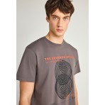Funky Buddha Ανδρικό Κοντομάνικο T-Shirt Καφέ