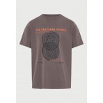 Funky Buddha Ανδρικό Κοντομάνικο T-Shirt Καφέ