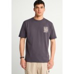 Funky Buddha Ανδρικό Κοντομάνικο T-Shirt Ανθρακί