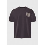 Funky Buddha Ανδρικό Κοντομάνικο T-Shirt Ανθρακί