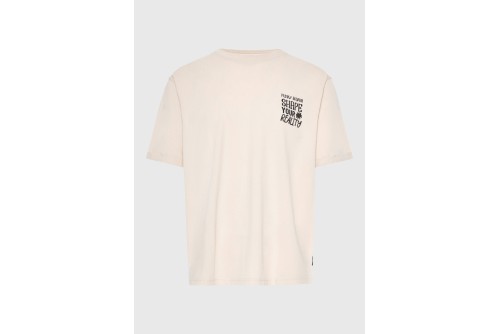 Funky Buddha Graphic Print On The Back T-Shirt Ανδρικό (FBM013-049-04-CLOUD-CREAM)