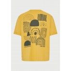 Funky Buddha Ανδρικό Κοντομάνικο T-Shirt Κίτρινο