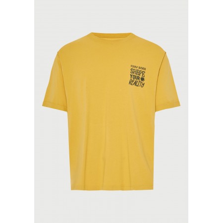 Funky Buddha Ανδρικό Κοντομάνικο T-Shirt Κίτρινο