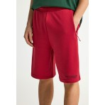 Funky Buddha Ανδρική Αθλητική Βερμούδα Κόκκινη