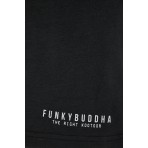 Funky Buddha Ανδρική Αθλητική Βερμούδα Μαύρη