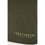Funky Buddha Ανδρική Αθλητική Βερμούδα Χακί