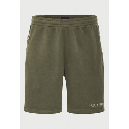 Funky Buddha Ανδρική Αθλητική Βερμούδα Χακί