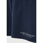 Funky Buddha Ανδρική Αθλητική Βερμούδα Μπλε Σκούρο
