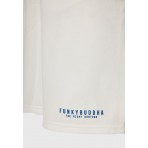 Funky Buddha Ανδρική Αθλητική Βερμούδα Εκρού