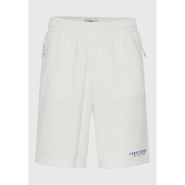 Funky Buddha Ανδρική Αθλητική Βερμούδα (FBM013-050-03-OFF-WHITE)