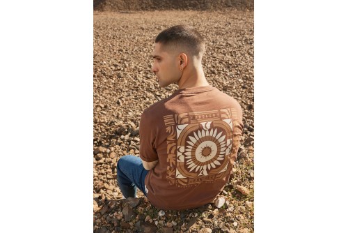 Funky Buddha Print On The Back T-Shirt Ανδρικό (FBM013-050-04-BRUNETTE)