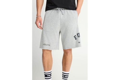 Funky Buddha Printed Logo Βερμούδα Αθλητική Ανδρική (FBM013-051-03-GREY-MEL)
