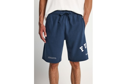 Funky Buddha Printed Logo Βερμούδα Αθλητική Ανδρική (FBM013-051-03-MIDNIGHT-BLUE)