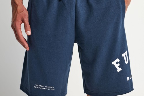 Funky Buddha Printed Logo Βερμούδα Αθλητική Ανδρική (FBM013-051-03-MIDNIGHT-BLUE)