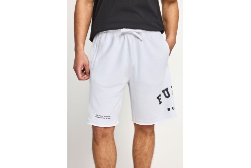 Funky Buddha Printed Logo Βερμούδα Αθλητική Ανδρική (FBM013-051-03-WHITE)
