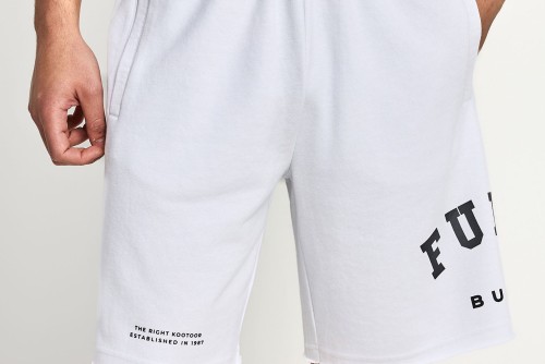 Funky Buddha Printed Logo Βερμούδα Αθλητική Ανδρική (FBM013-051-03-WHITE)