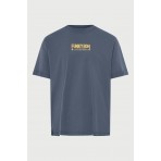 Funky Buddha T-Shirt Με Τύπωμα Στην Πλάτη (FBM013-051-04-DK-GREY)