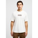 Funky Buddha T-Shirt Με Τύπωμα Στην Πλάτη (FBM013-051-04-OFF-WHITE)