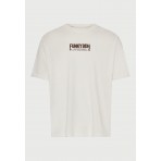 Funky Buddha T-Shirt Με Τύπωμα Στην Πλάτη (FBM013-051-04-OFF-WHITE)