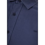 Funky Buddha The Essentials Ανδρικό Μακρυμάνικο Πουκάμισο Μπλε Ίντιγκο