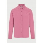 Funky Buddha The Essentials Ανδρικό Μακρυμάνικο Πουκάμισο Μωβ