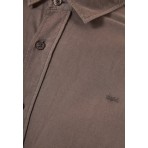 Funky Buddha The Essentials Ανδρικό Μακρυμάνικο Πουκάμισο Καφέ