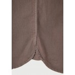 Funky Buddha The Essentials Ανδρικό Μακρυμάνικο Πουκάμισο Καφέ