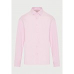 Funky Buddha The Essentials Ανδρικό Μακρυμάνικο Πουκάμισο Ροζ