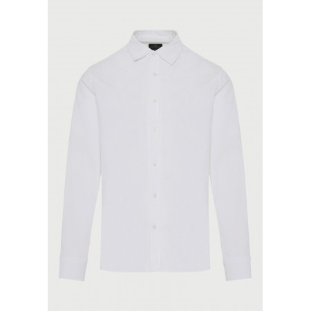 Funky Buddha The Essentials Ανδρικό Μακρυμάνικο Πουκάμισο Λευκό