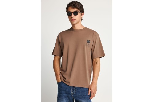 Funky Buddha Graphic Print T-Shirt Ανδρικό (FBM013-052-04-CIGAR)