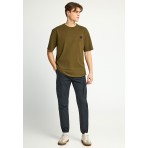 Funky Buddha Ανδρικό Κοντομάνικο T-Shirt Λαδί