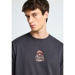 Funky Buddha Ανδρικό Κοντομάνικο T-Shirt Ανθρακί