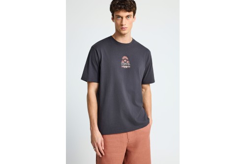 Funky Buddha Graphic Print T-Shirt Ανδρικό (FBM013-053-04-ANTHRACITE)